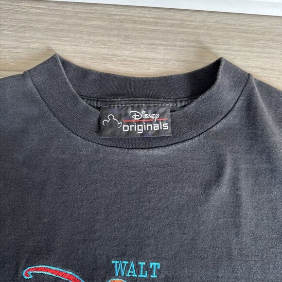 Rare VTG DISNEY Originals Walt Disney World Embroidered T Shirt 90s Rainbow‎ Med - Picture 7 of 11